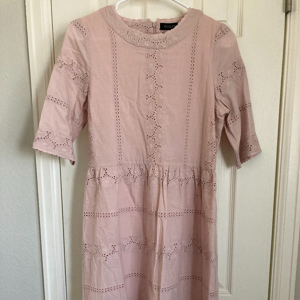 Roolee Lace Midi Dress, The Jadelynn